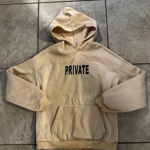 Private Beige Hoodie
